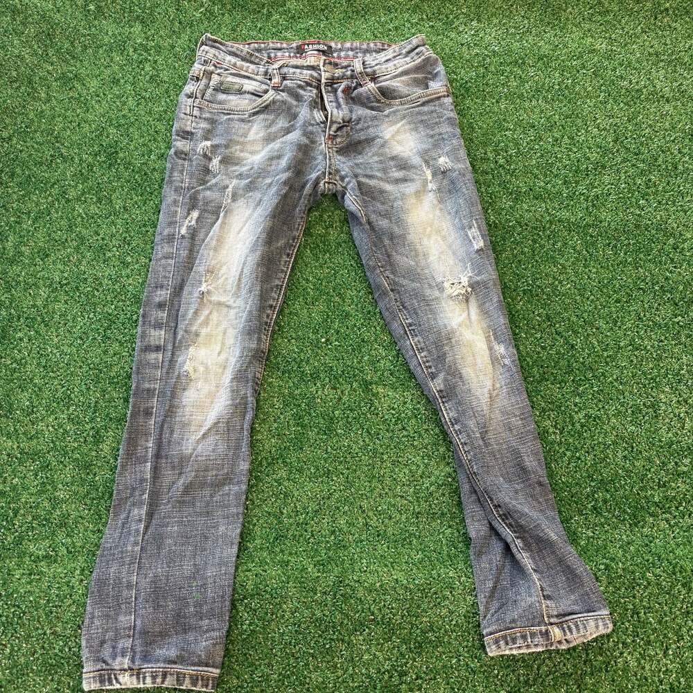 Fashion Weredenim Wear Distressed Blue Denim Jeans Size 28